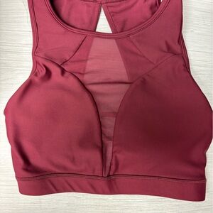 P'tula Deep Red Mesh Sports Bra
